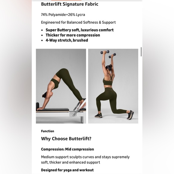 CRZ YOGA Secretsculpt Butterlift Workout Leggings 25" size M - Picture 5 of 5